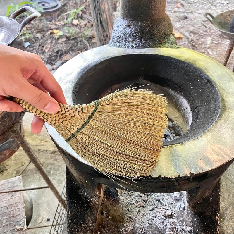 AW BROOMS Small Whisk Broom9.5 Handheld Brush Whisks Away Dust, Dirt & Debris Brush Hanger for Easy Storage Perfect for Indor Outdoor and Car - Short of Asian Whisk Broom (Soft Broom Thai) - Image 5